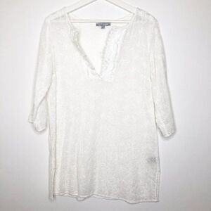 CALYPSO ST. BARTH White Eyelet Tunic Top 